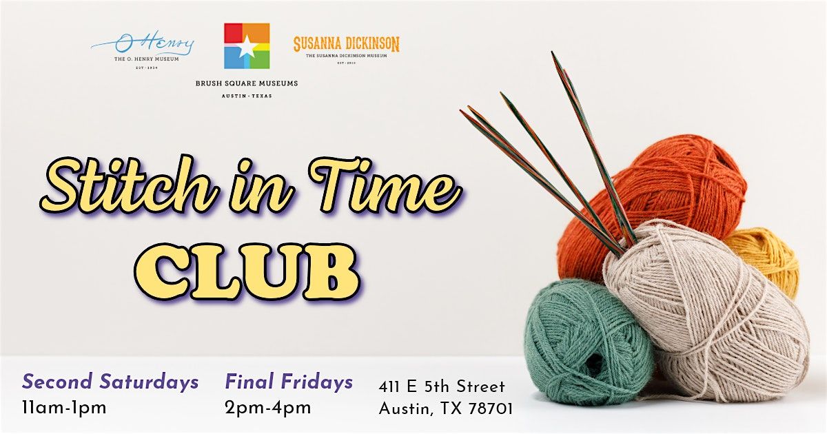 Stitch in Time Club, 30 May | Event in Austin | AllEvents