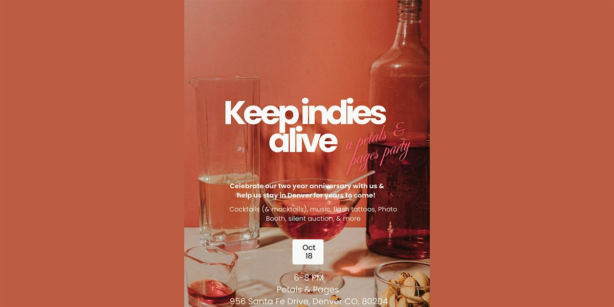 Keep Indies Alive: A Petals & Pages Party, 18 October | Event in Denver | AllEvents