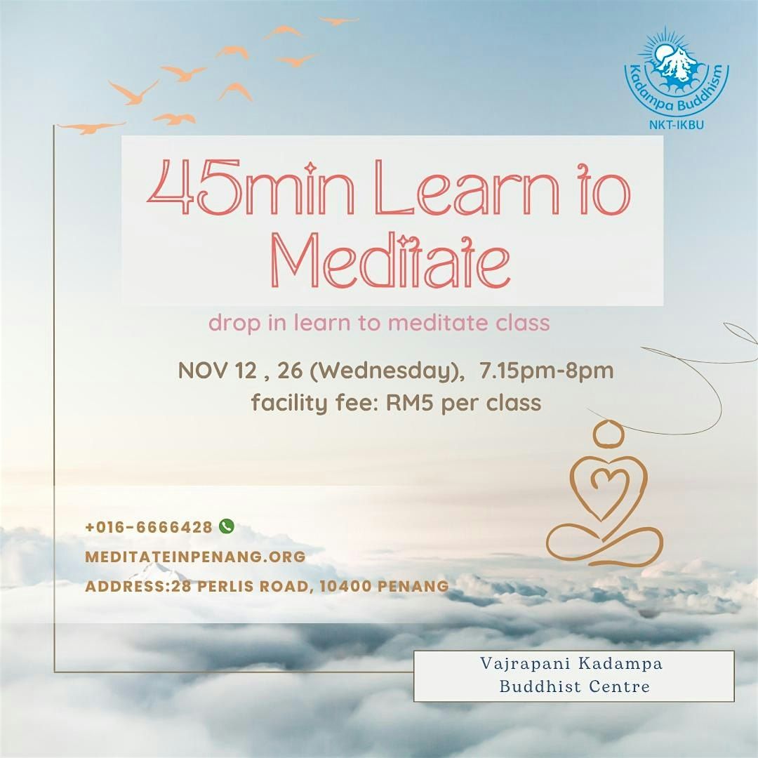Copy of 45min Learn to Meditate, 23 November | Event in George Town | AllEvents