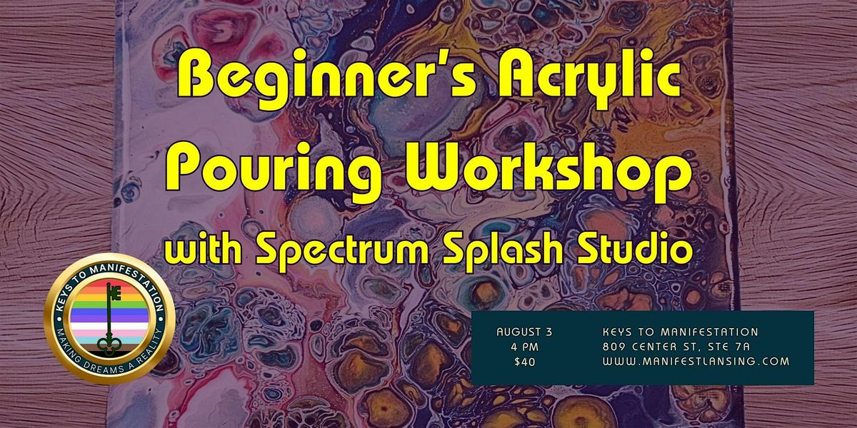 Beginner's Acrylic Pouring Workshop with Spectrum Splash Studio, 3 August | Event in Lansing | AllEvents