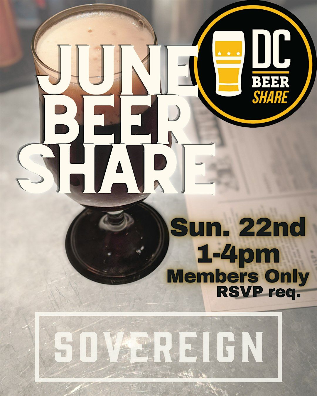 June Beer Share Hosted by Sovereign, 22 June | Event in Washington | AllEvents
