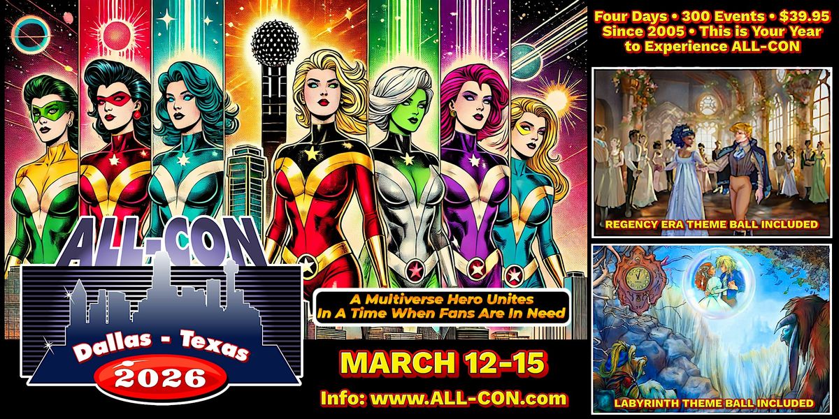 ALL-CON 2026: Over 300 Events! What Will You Choose To Do?, 12 March | Event in Dallas | AllEvents