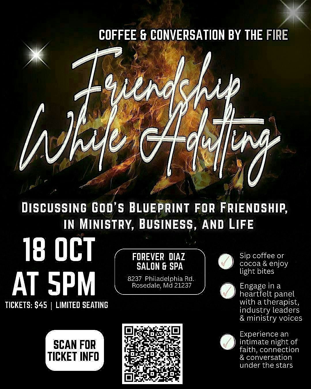 Coffee & Conversation by the Fire: Friendship While Adulting, 18 October | Event in Rosedale | AllEvents