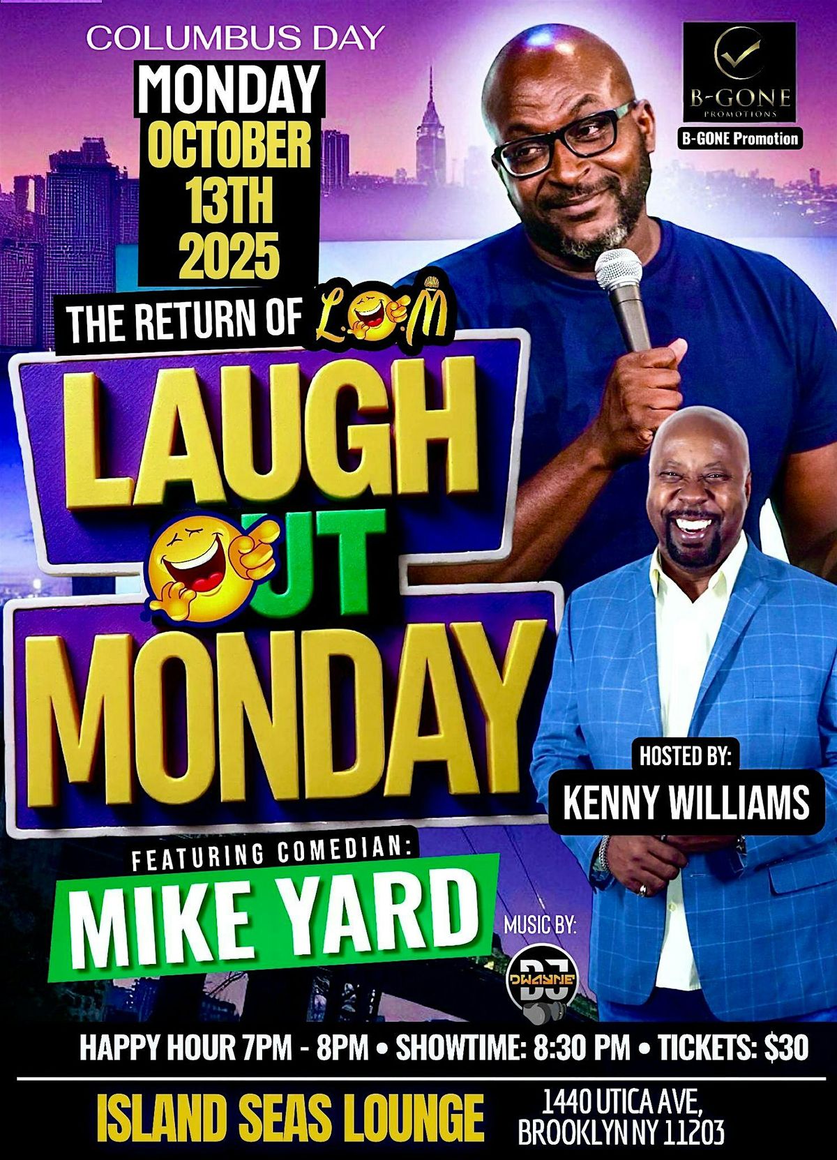 The Return of Laugh Out Monday, 13 October | Event in Brooklyn | AllEvents