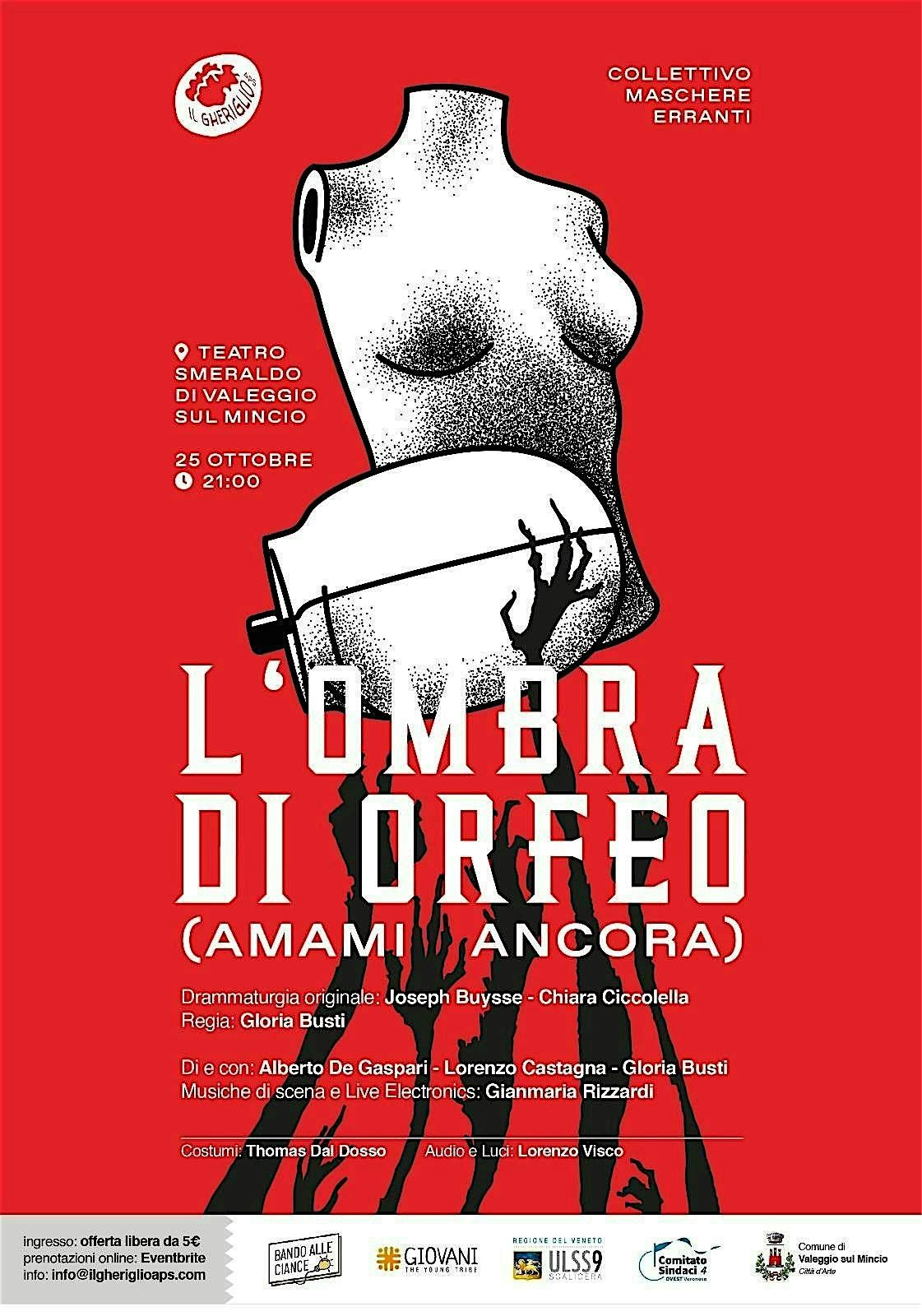 L'Ombra di Orfeo (Amami Ancora), 25 October | Event in Valeggio sul Mincio | AllEvents