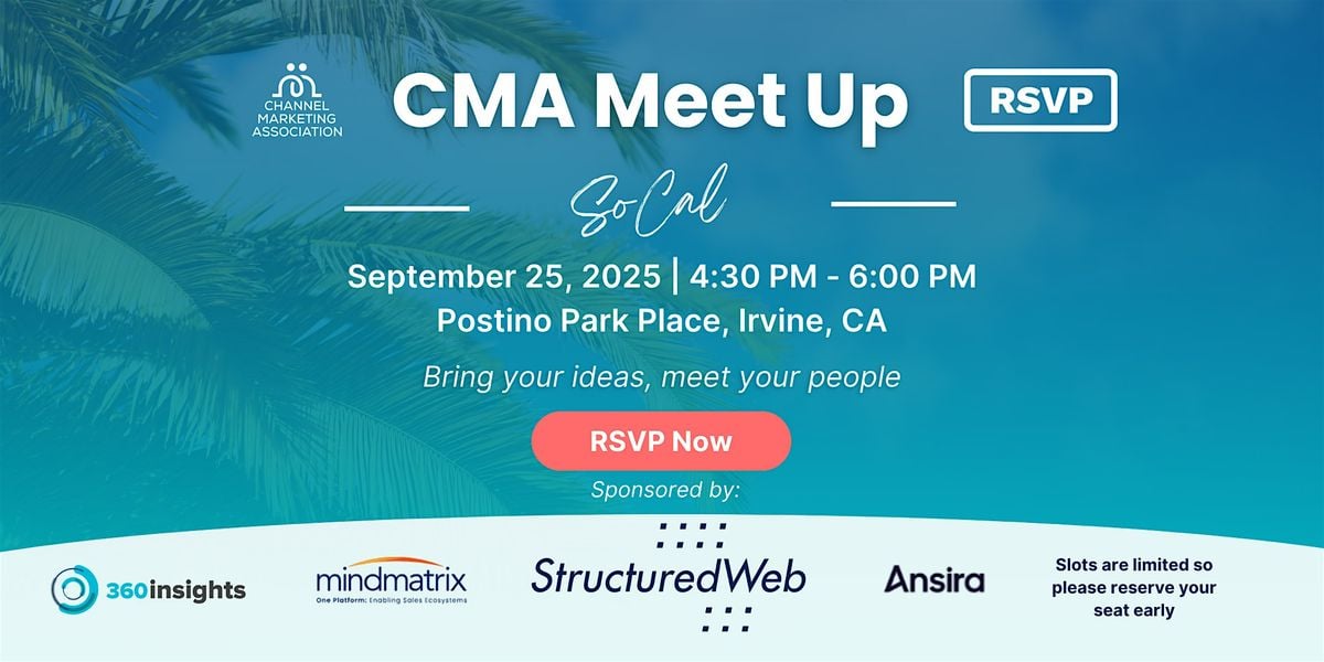 CMA MeetUp (SoCal), 25 September | Event in Irvine | AllEvents