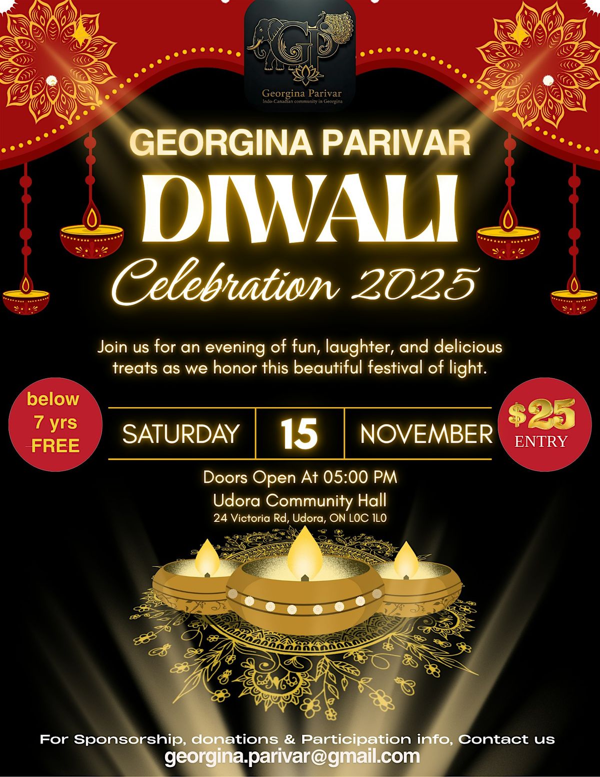 Diwali Celebration by Georgina Parivar !, 15 November | Event in Udora | AllEvents