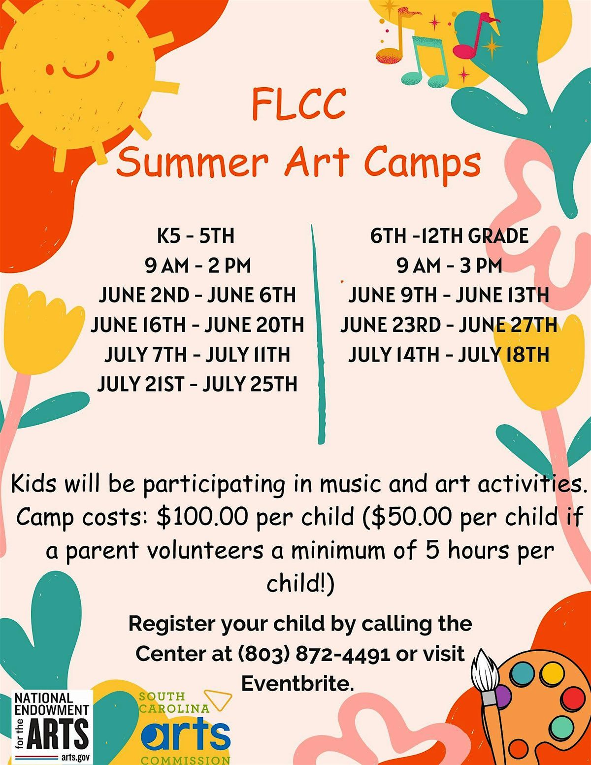 FLCC Art Camps, 7 July | Event in Fort Lawn | AllEvents