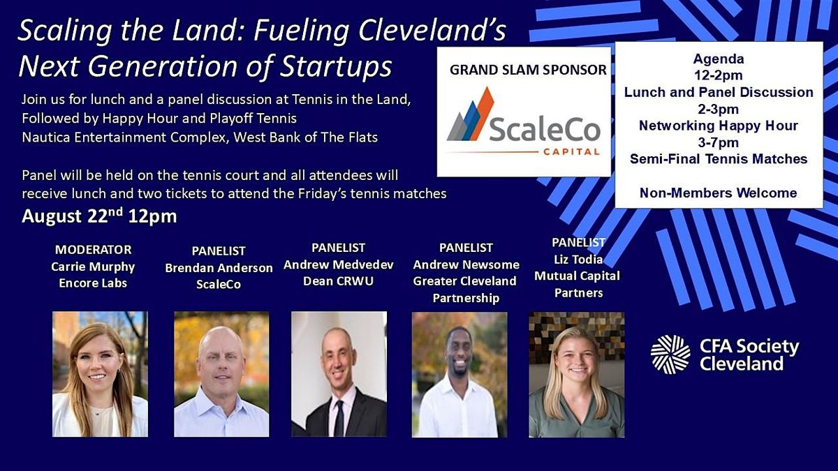 Scaling the Land: Fueling Cleveland’s Next Generation of Startups, 22 August | Event in Cleveland | AllEvents