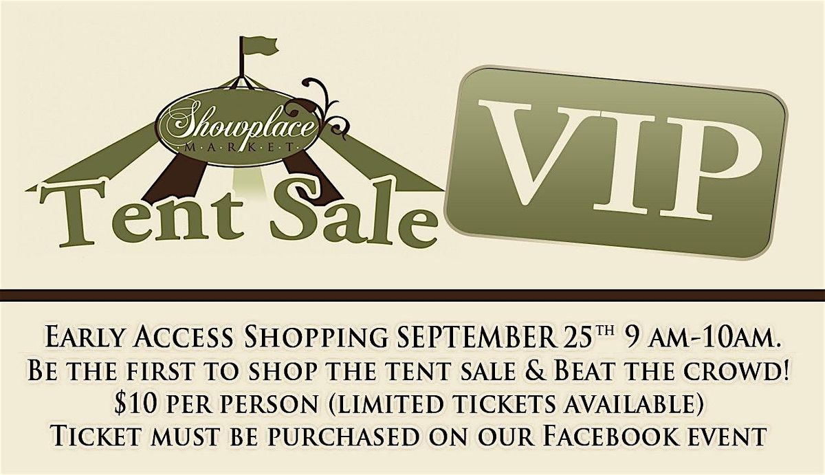 VIP Early Access to Tent Sale 2025, 25 September | Event in Moore | AllEvents