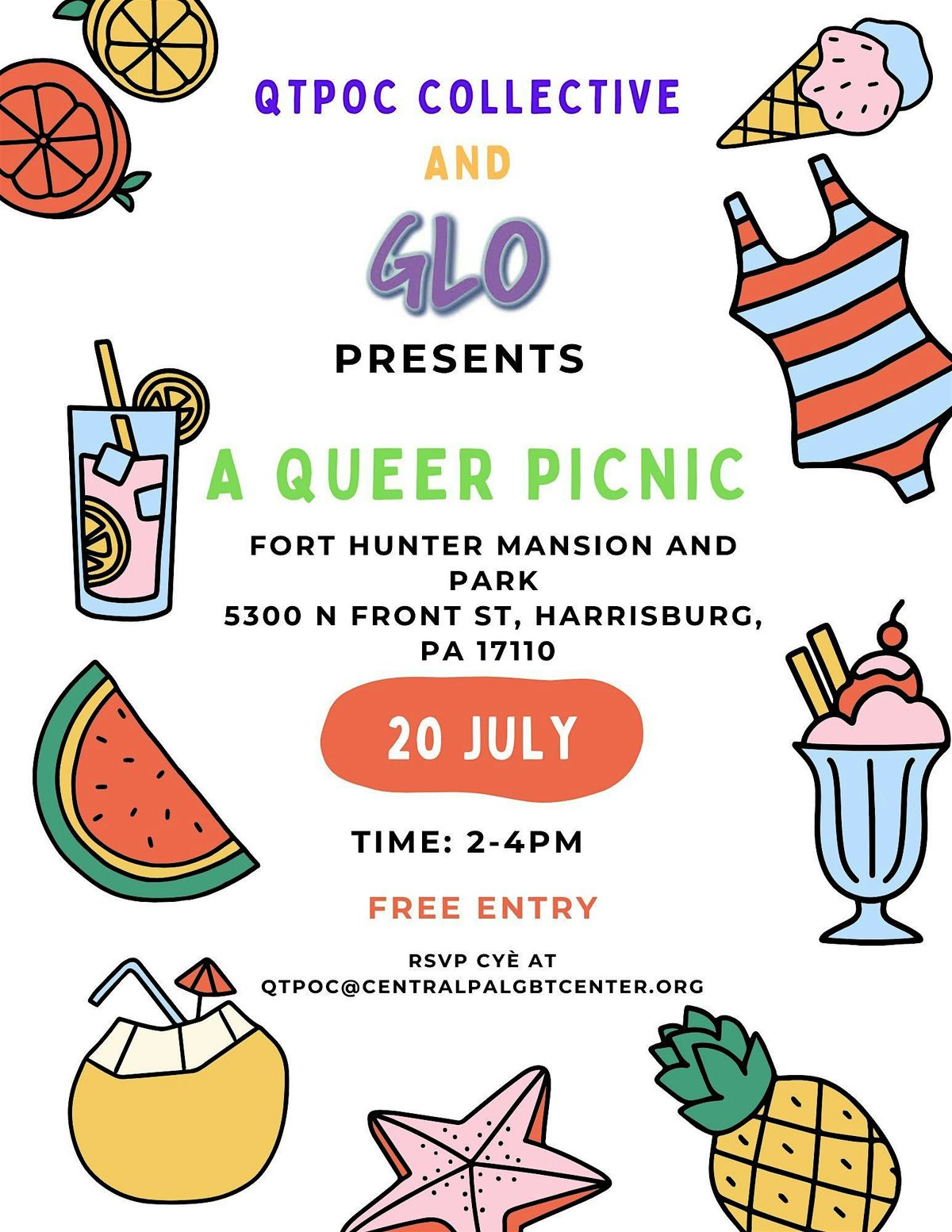 QTPOC AND GLO PRESENTS: A QUEER PICNIC, 20 July | Event in Harrisburg | AllEvents