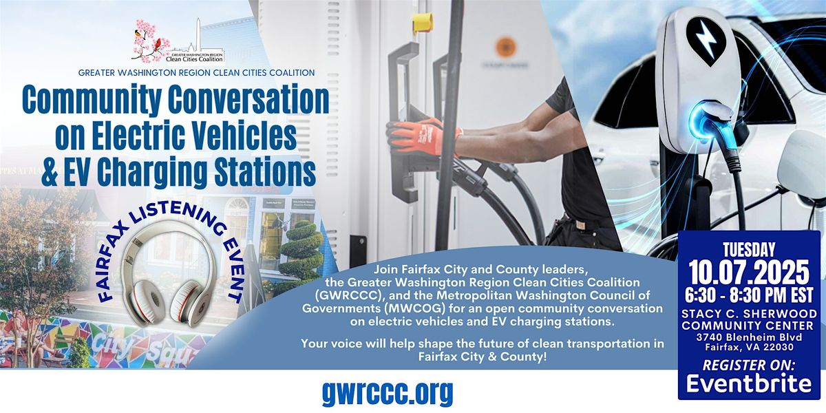 Listening Session: Community Conversations on EV's  & EV Charging Stations, 7 October | Event in Fairfax