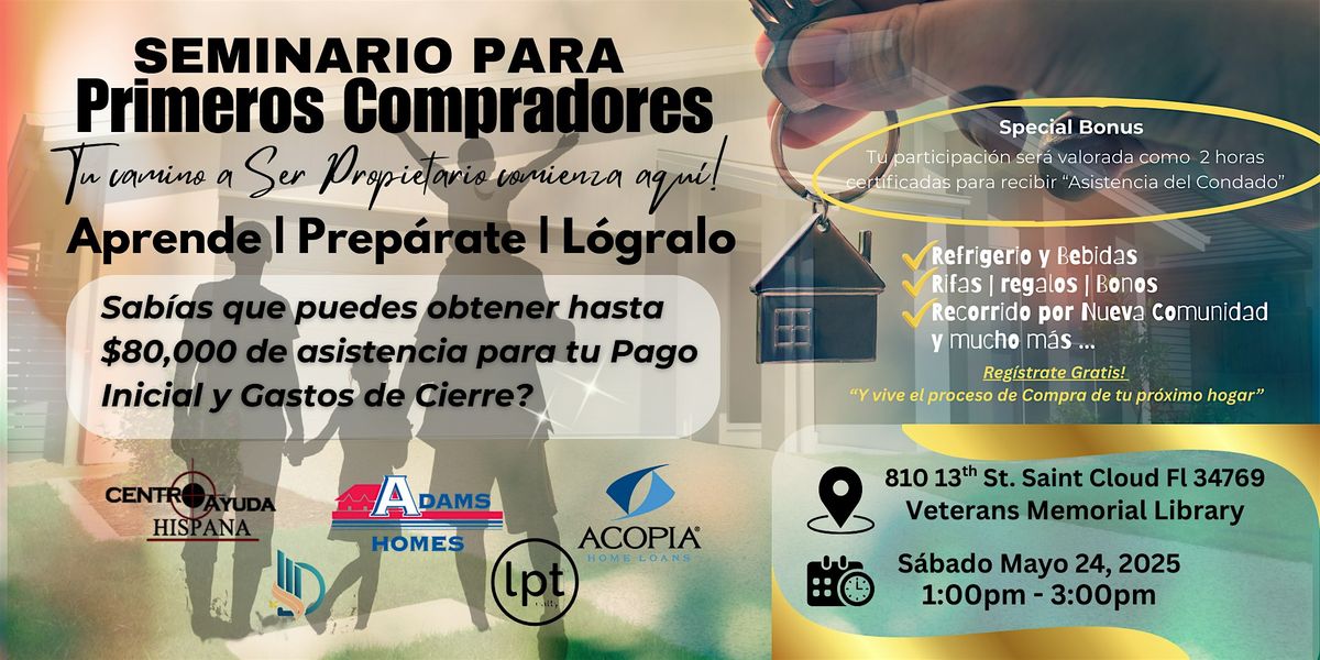 SEMINARIO PARA PRIMEROS COMPRADORES DE CASAS, 24 May | Event in St. Cloud | AllEvents