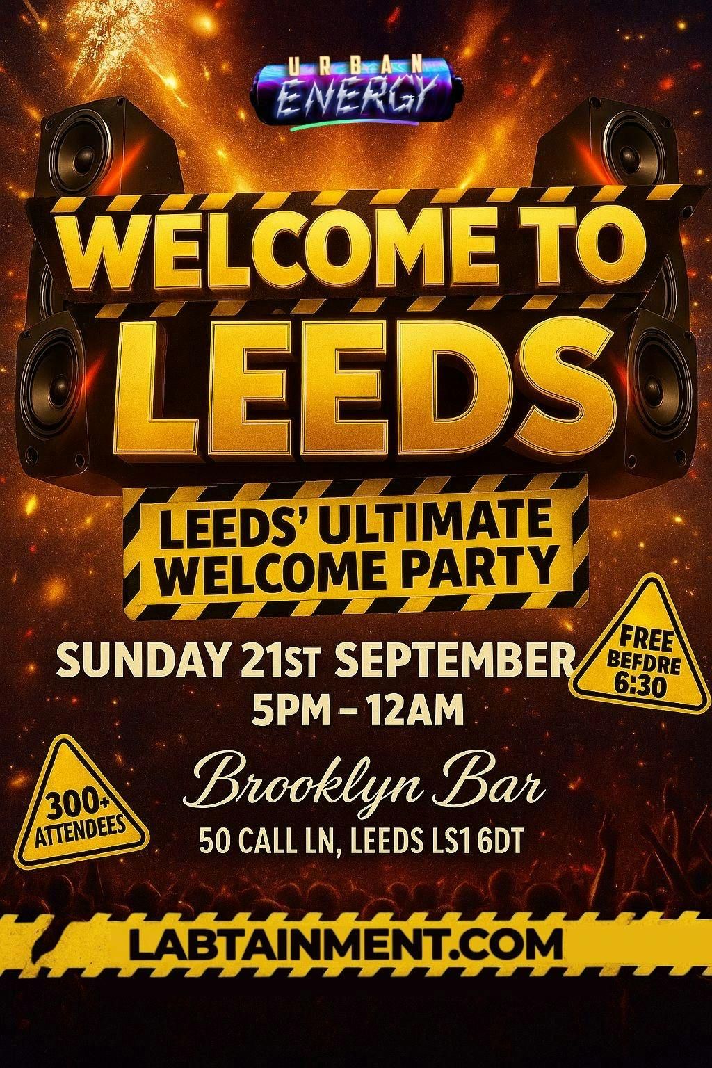 WELCOME TO LEEDS: THE ULTIMATE FRESHERS WELCOME , 21 September | Event in Leeds | AllEvents