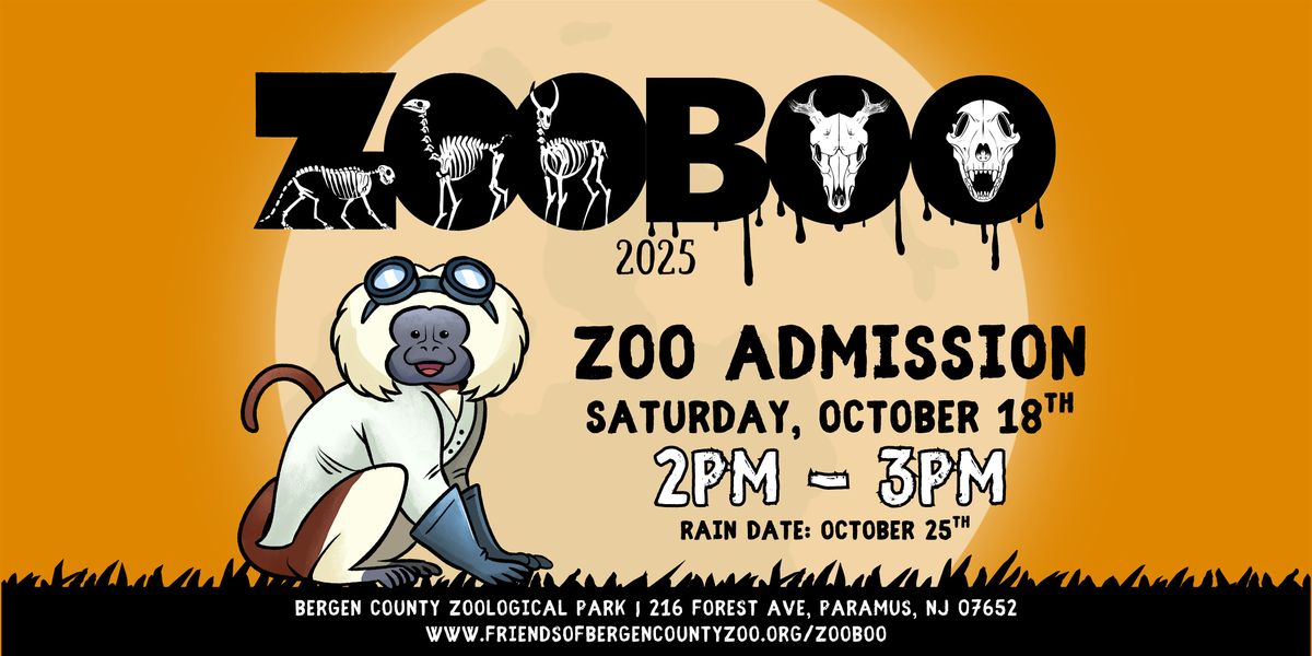 Zoo Boo 2025 (Zoo Only) Saturday Oct 18th 2-3pm, 18 October | Event in Paramus | AllEvents