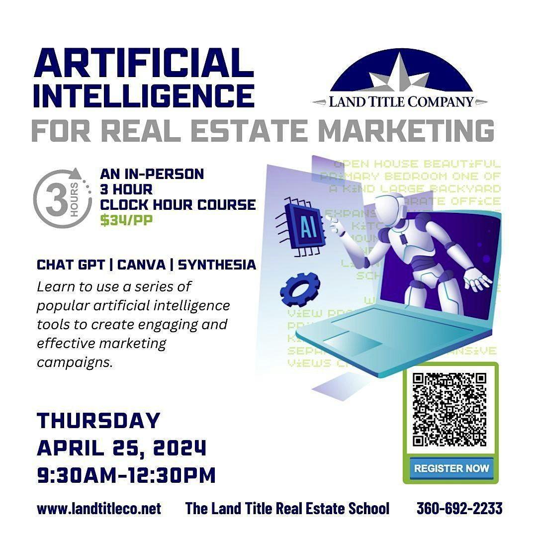 Artificial Intelligence For Real Estate Marketing A 3 Hr Clock Hour