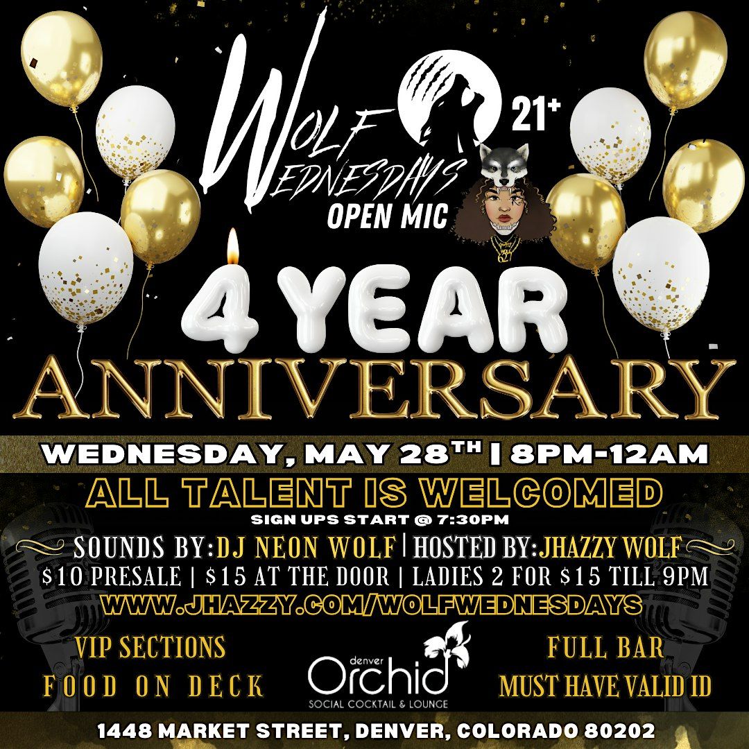 Wolf Wednesdays' 4-Year Anniversary, 28 May | Event in Denver | AllEvents