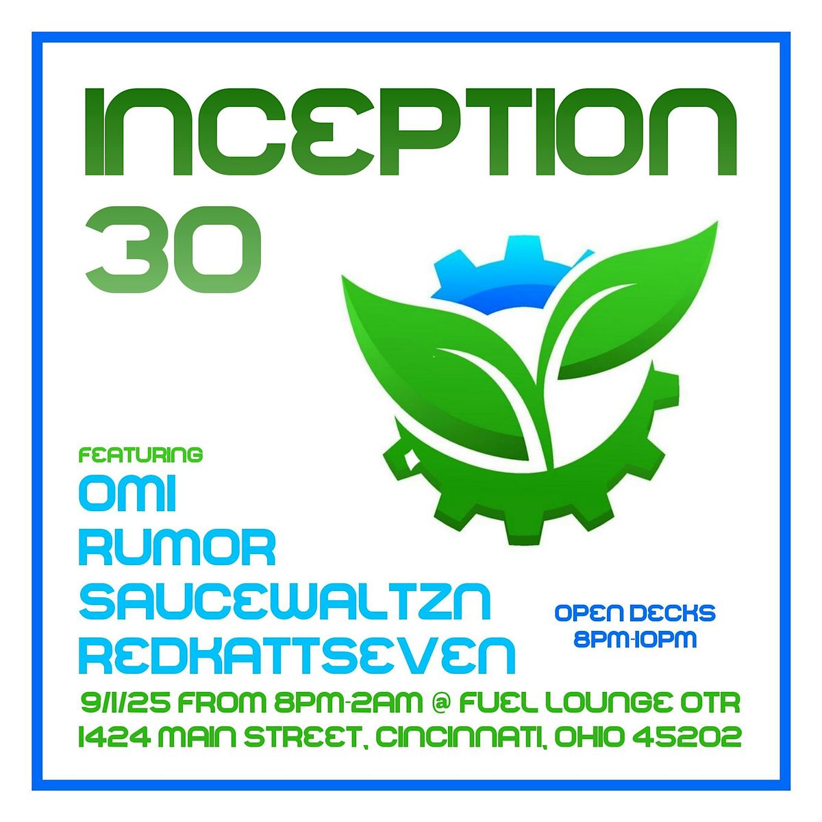 Inception 30, 1 September | Event in Cincinnati | AllEvents
