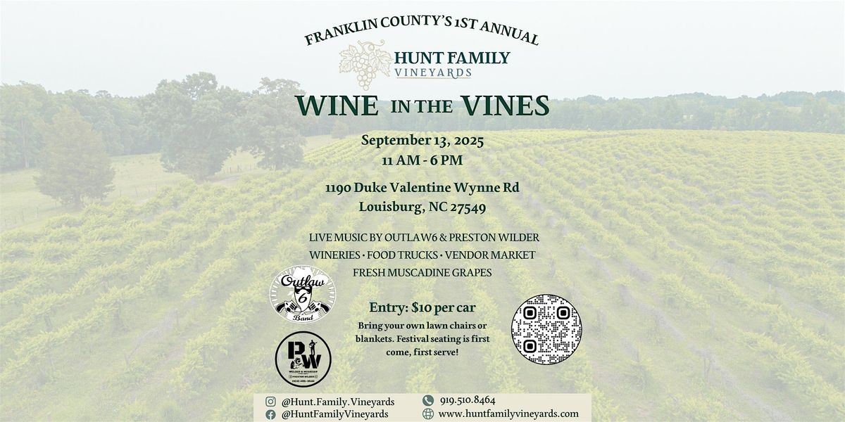 Wine in the Vines, 13 September | Event in Louisburg | AllEvents