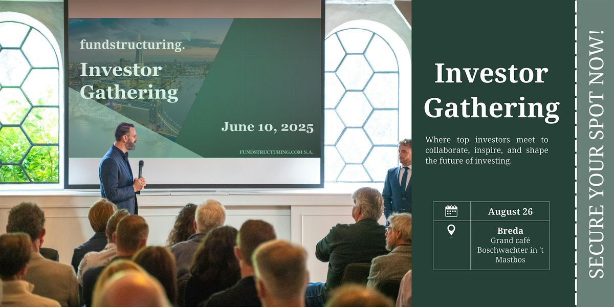 Investor Gathering – August 26 in Breda, 26 August | Event in Breda | AllEvents
