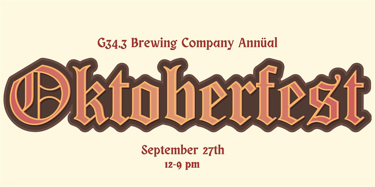 G34.3 Brewing Co. Oktoberfest Party, 27 September | Event in Lorton | AllEvents