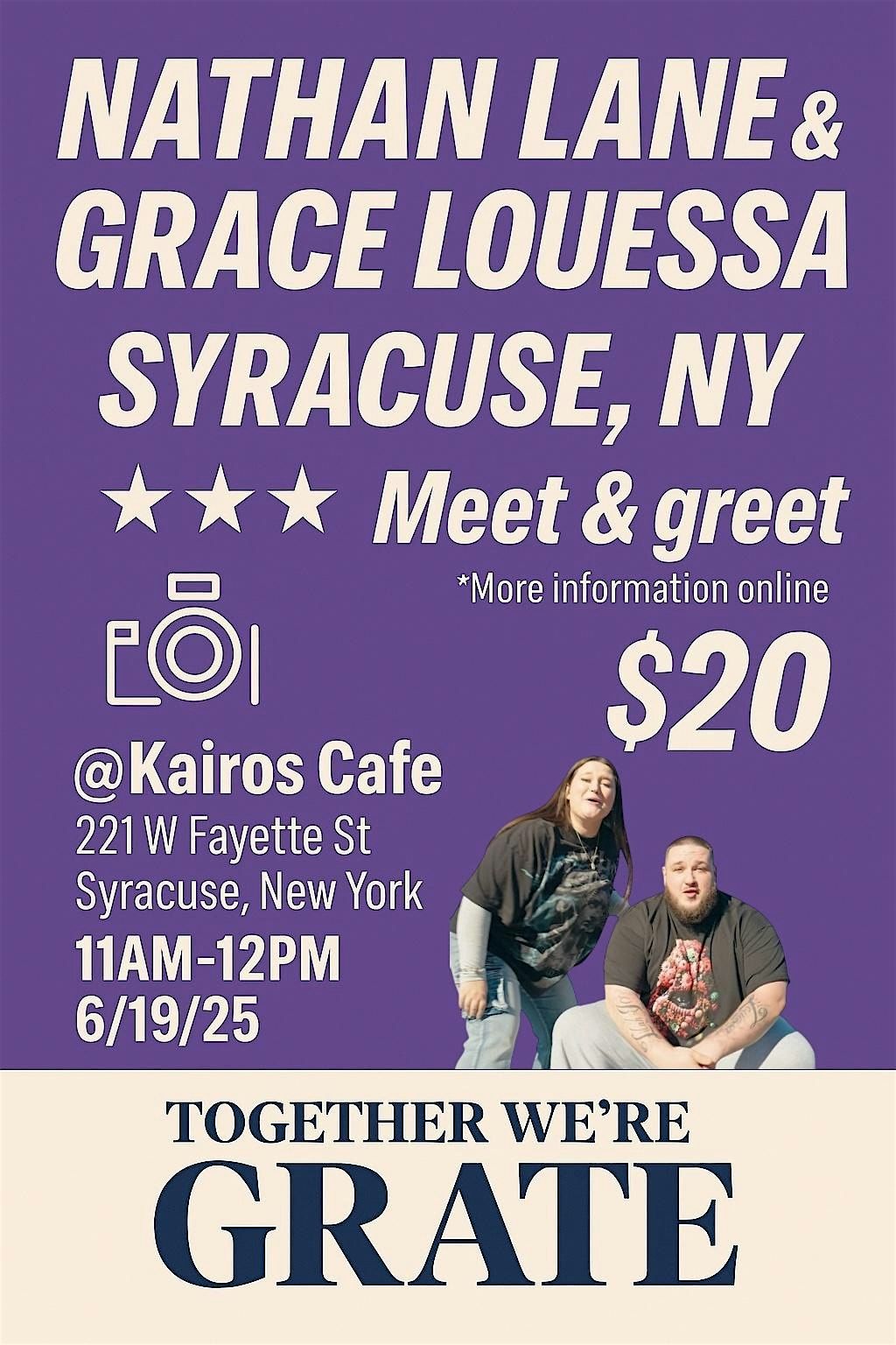 Nathan Lane & Grace Louess - Syracuse Meet & Greets, 21 June | Event in Syracuse | AllEvents