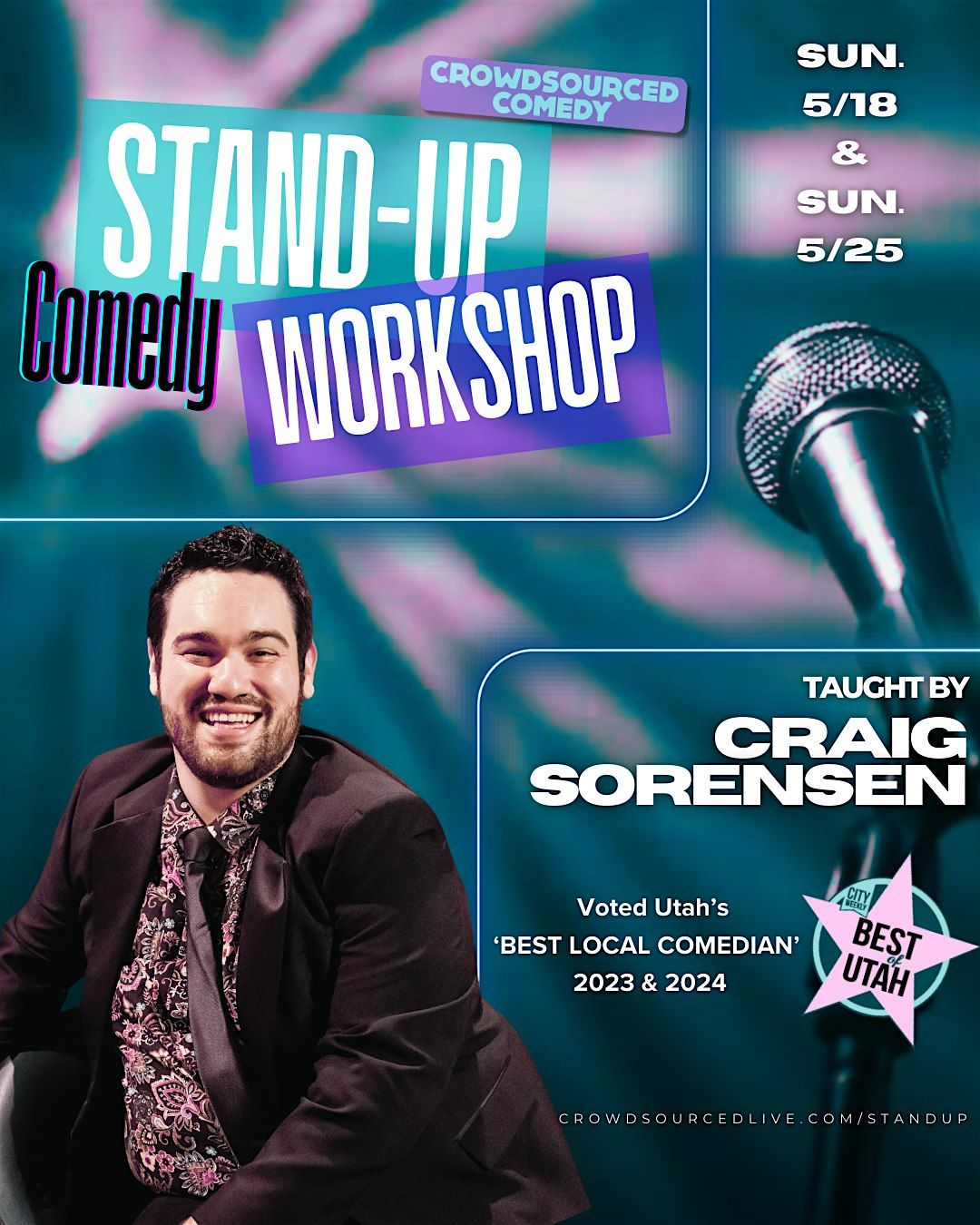 Stand-up Workshop and Performance, 18 May | Event in Salt Lake City | AllEvents