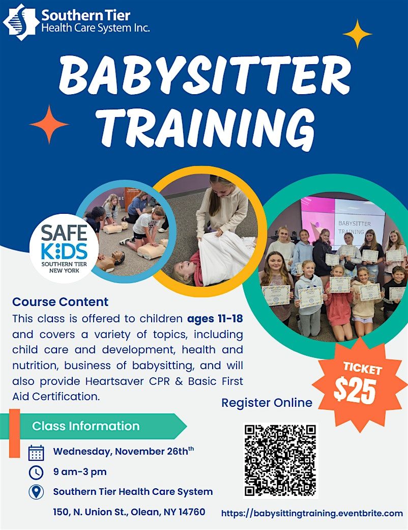 Babysitter Training, 26 November | Event in Olean | AllEvents