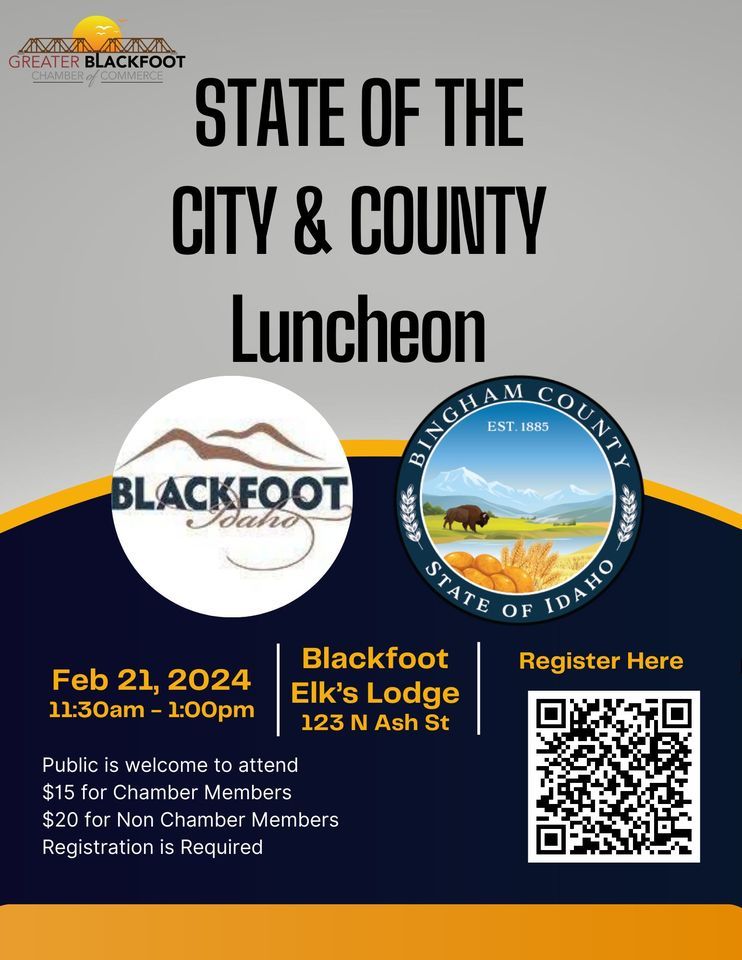 State of the City/County, Blackfoot Elks Lodge 1416, February 21 2024