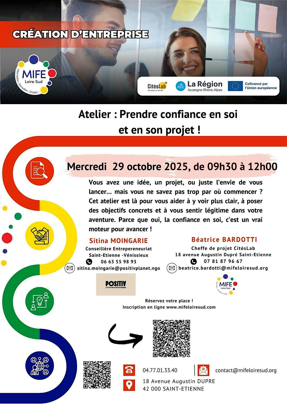 Atelier : Prendre confiance en soi et en son projet, 29 October | Event in Saint-Étienne | AllEvents