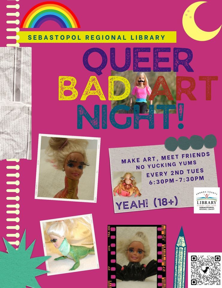 Queer Bad Art Night!, Sebastopol Regional Library, October 10 2023