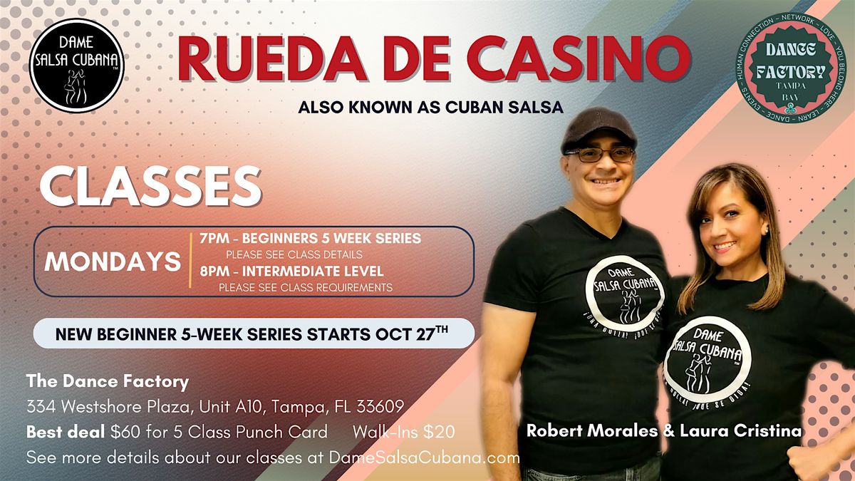 Rueda de Casino w/Robert & Laura of Dame Salsa Cubana! | Event in Tampa | AllEvents