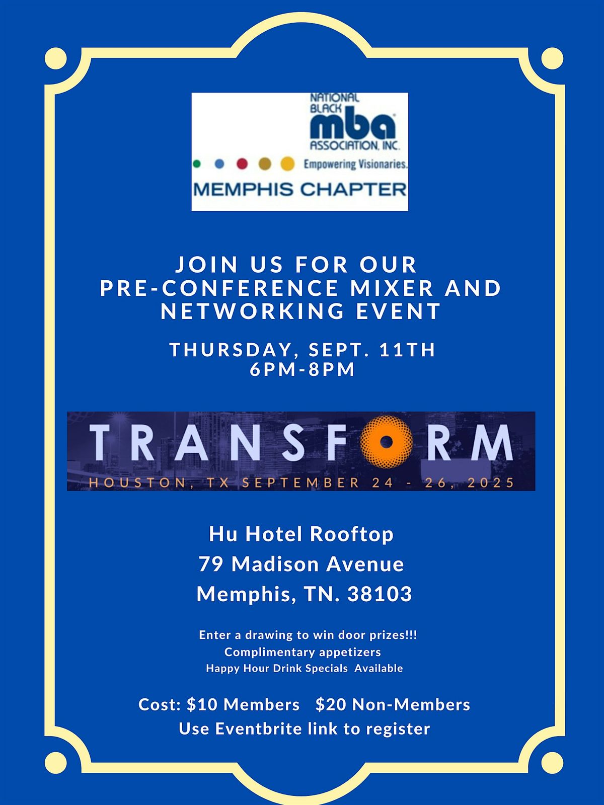 NBMBAA Memphis - 2025 Pre-Conference Mixer & Networking Event, 11 September | Event in Memphis | AllEvents