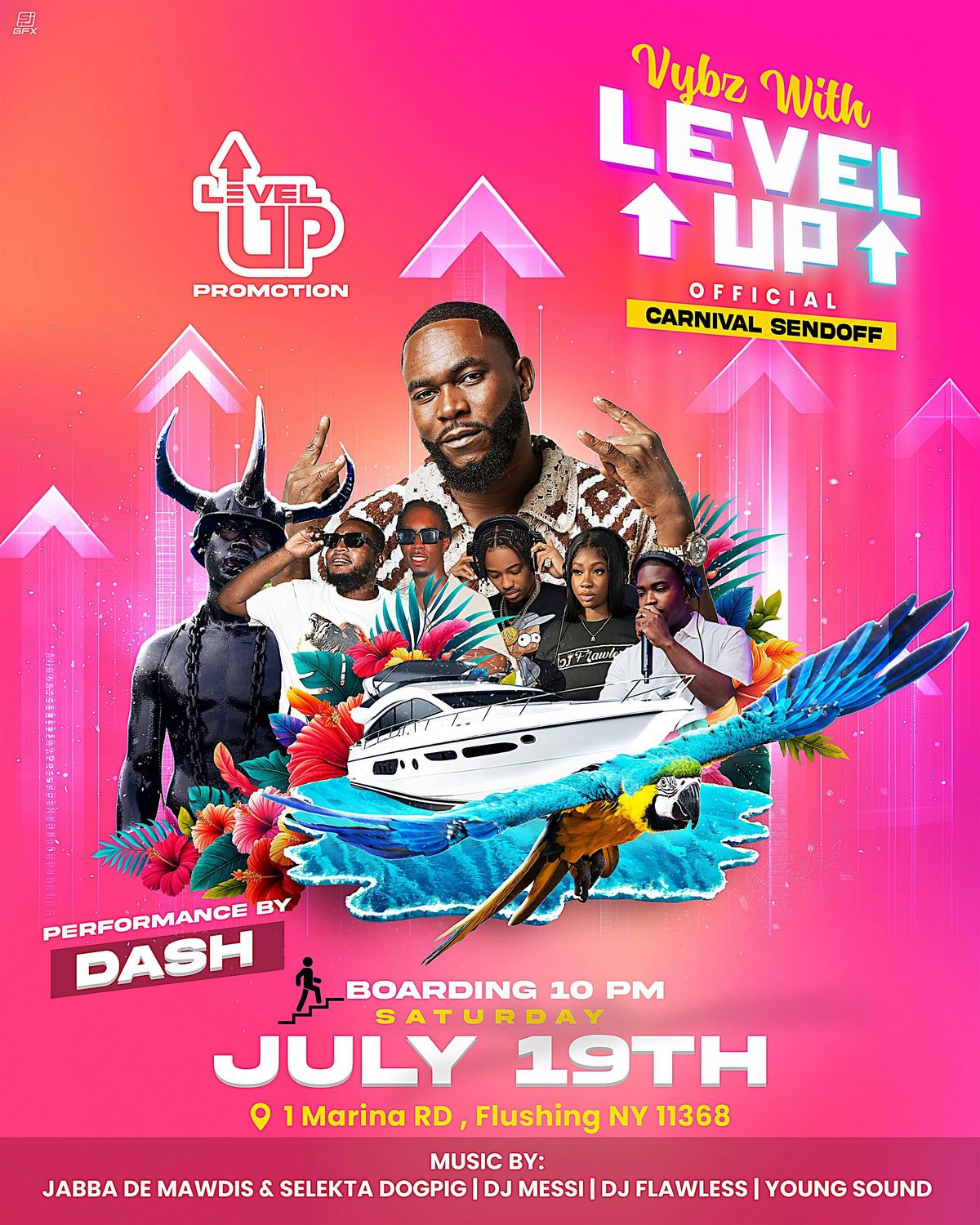 VYBZZ  WITH LEVEL UP, 19 July | Event in Queens | AllEvents