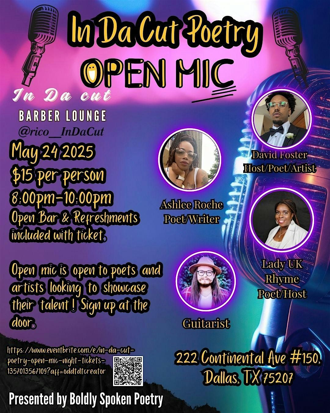 In Da Cut Poetry: Open Mic Night, 24 May | Event in Dallas | AllEvents