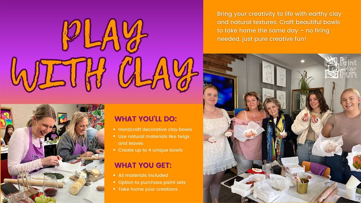 Play with Clay | Melbourne Clay and Sip Class, 24 October | Event in Port Melbourne | AllEvents