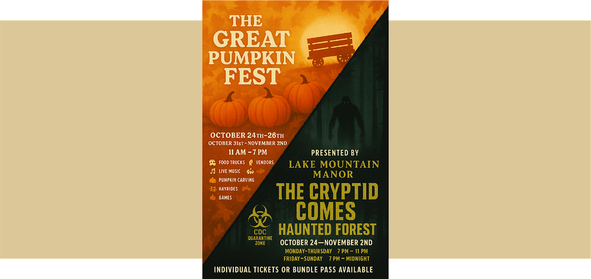 The Great Pumpkin Fest and The Cryptid Comes Haunted Forest, 24 October | Event in Princeton | AllEvents