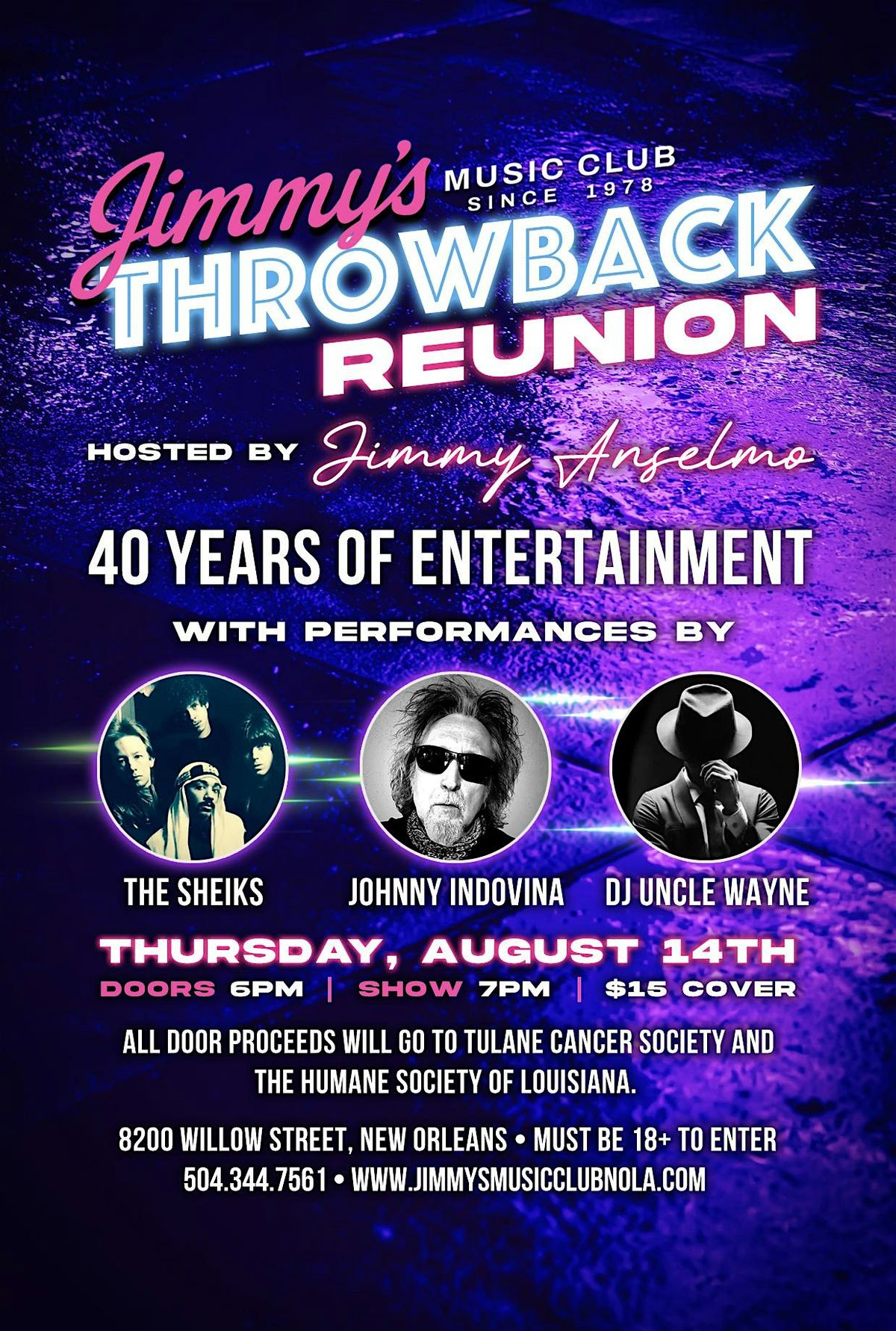 Jimmy's Throwback Reunion, 14 August | Event in New Orleans | AllEvents