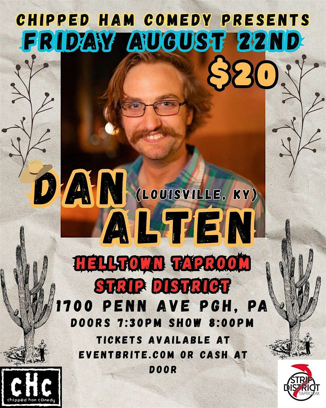 Chipped Ham Comedy Presents: Dan Alten & Friends, 22 August | Event in Pittsburgh | AllEvents