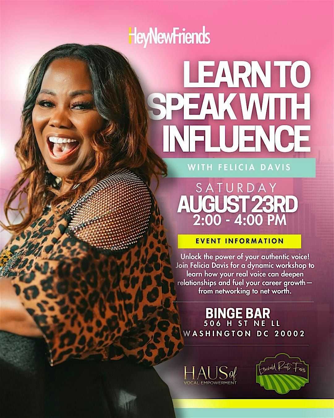 Learn to Speak With Influence!, 23 August | Event in Washington | AllEvents