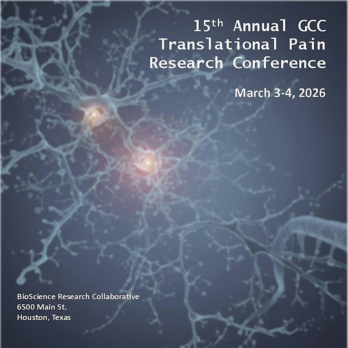 15th Annual GCC Translational Pain Research Conference, 3 March | Event in Houston | AllEvents