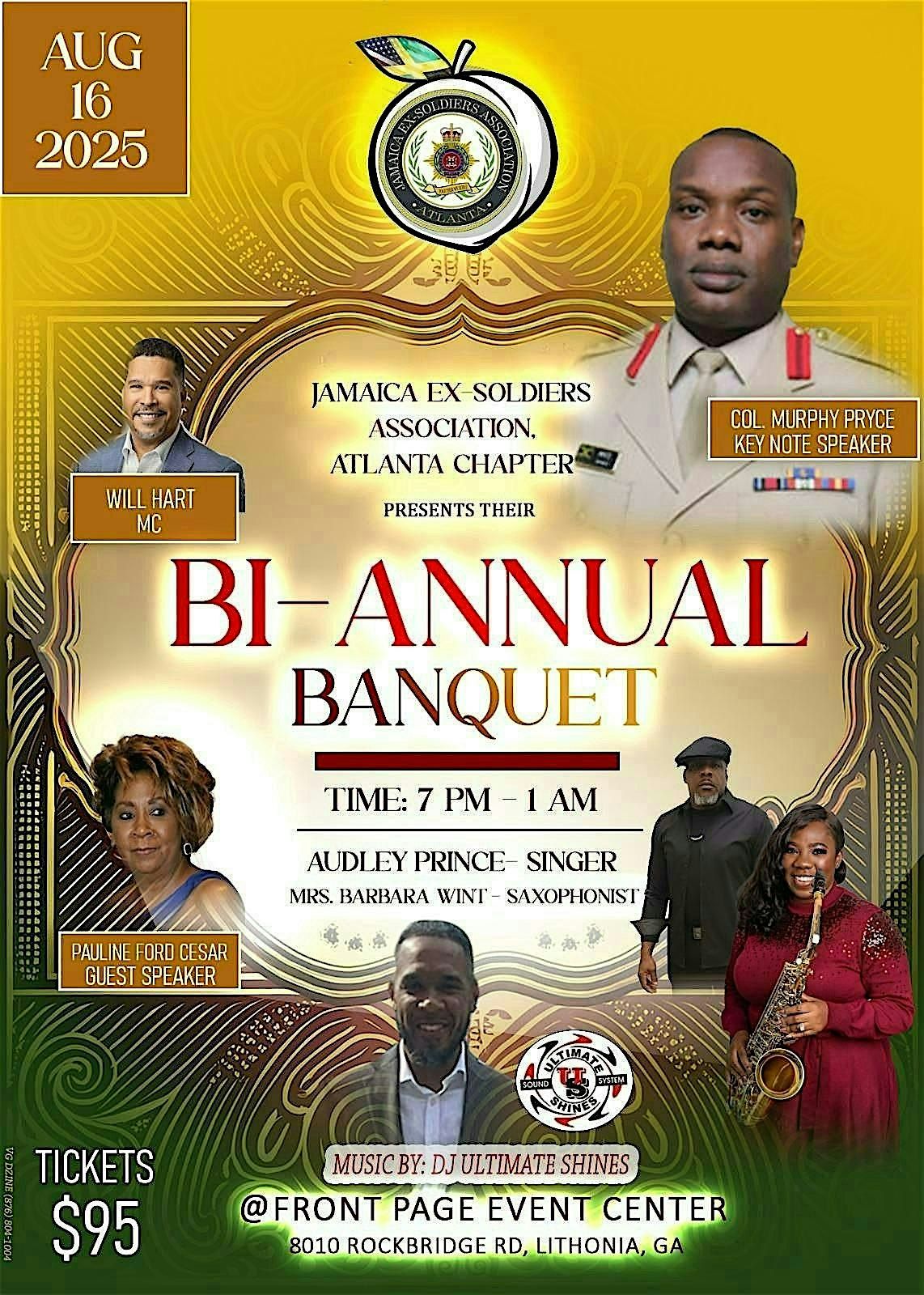 Jamaica Ex Soldiers Association Atlanta Chapter's Bi-Annual Banquet., 16 August | Event in Lithonia | AllEvents