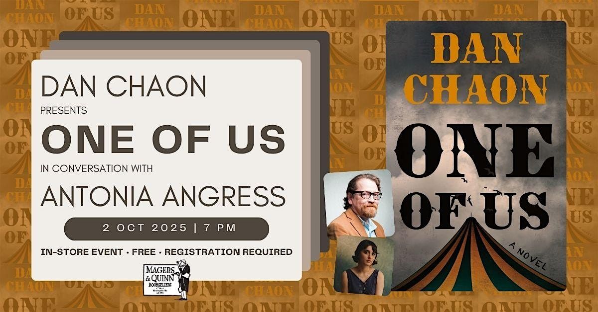 Dan Chaon presents One of Us in conversation with Antonia Angress, 2 October | Event in Minneapolis | AllEvents