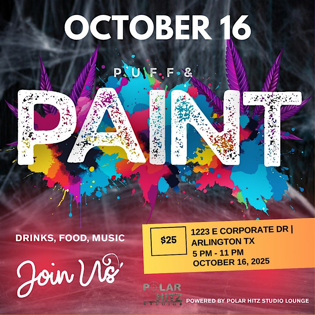 Studio Lounge : Paint, Puff, and Sip, 16 October | Event in Arlington | AllEvents