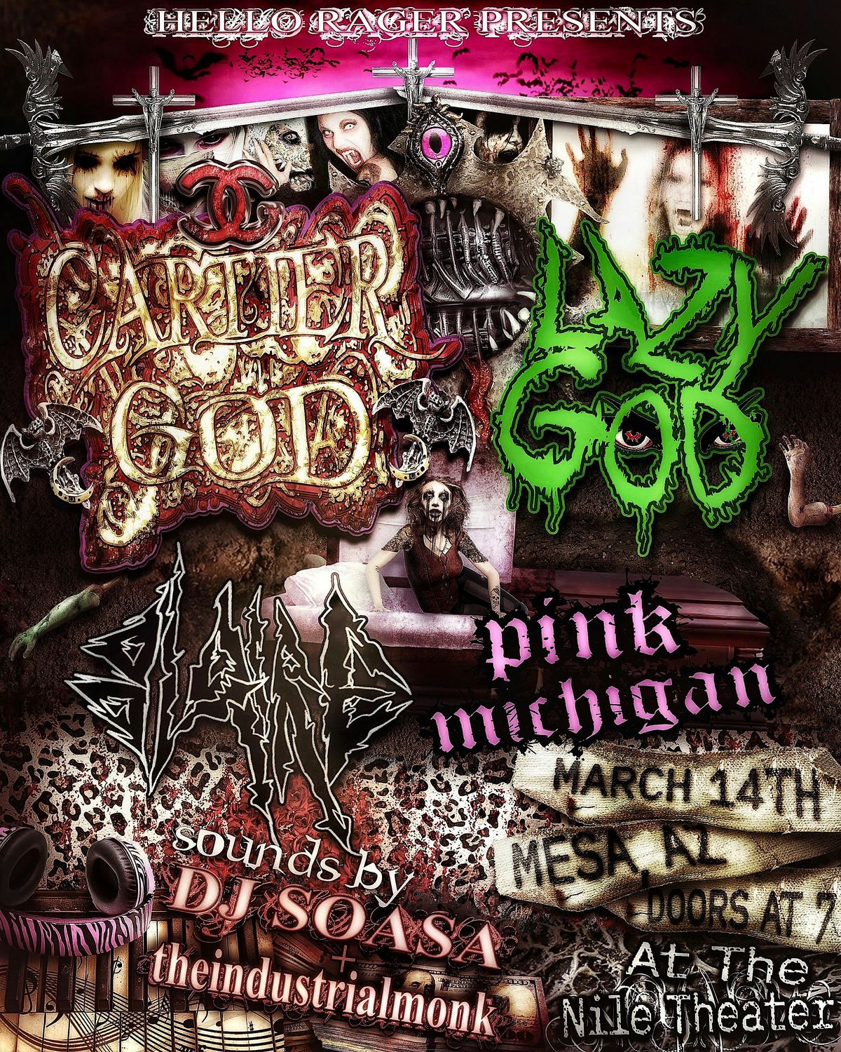 HELLO RAGER PRESENTS: CARTIER GOD AND LAZY GOD LIVE AT THE NILE, Nile ...