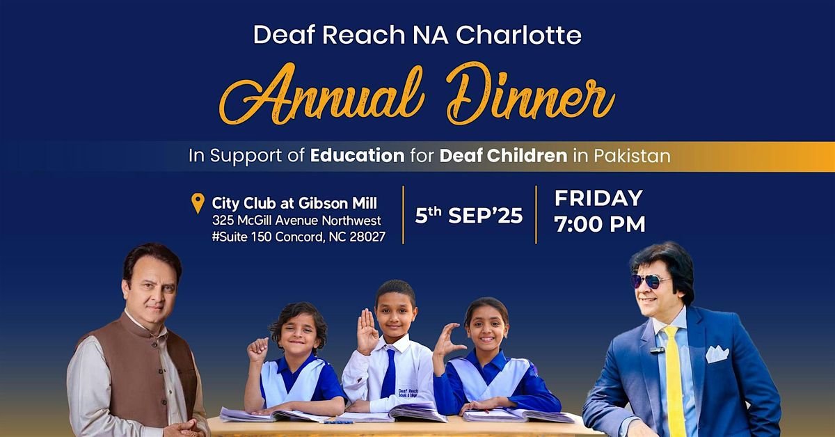 Deaf Reach NA Charlotte Annual Dinner, 5 September | Event in Concord | AllEvents