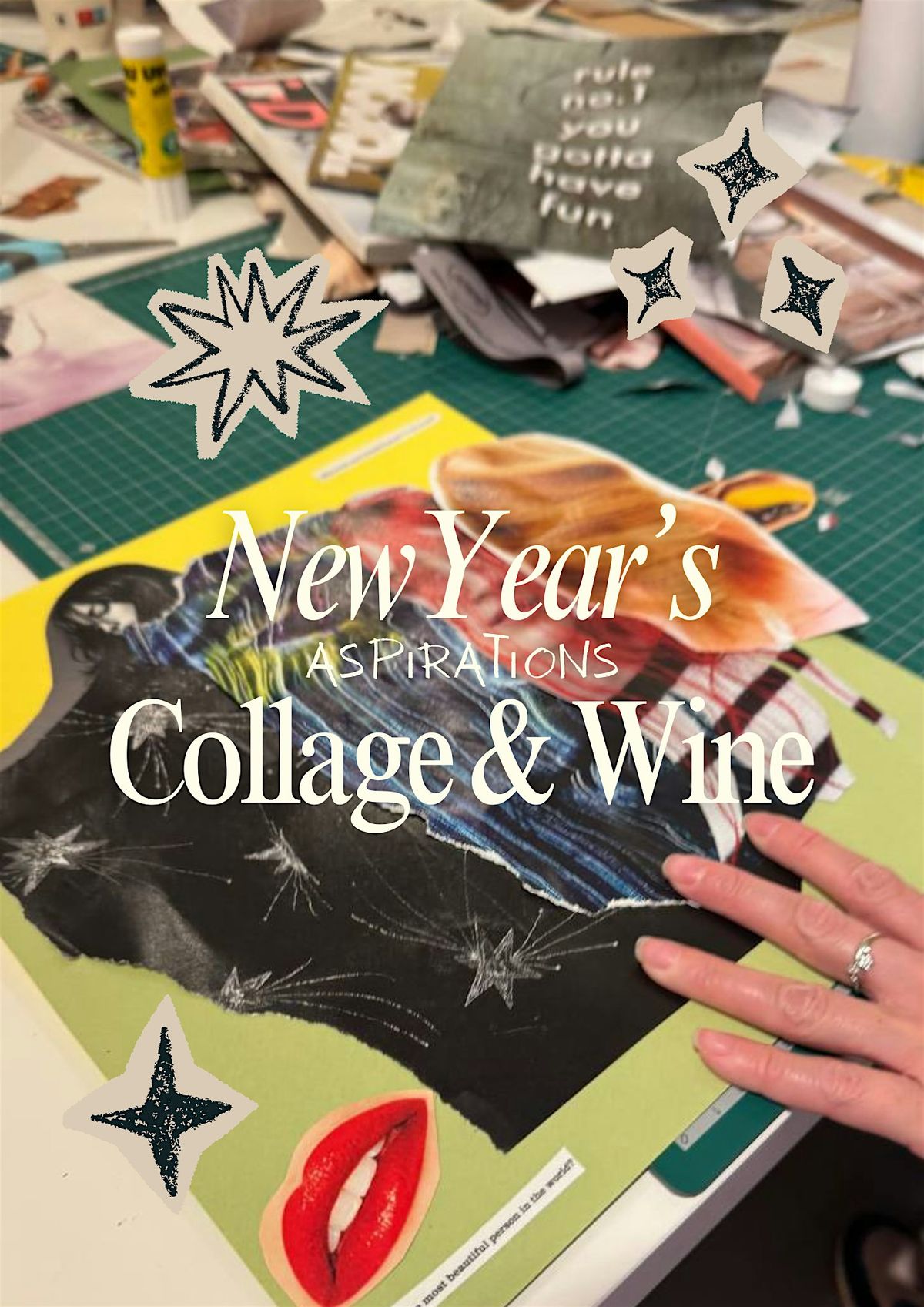 Collage Workshop & Wine Tasting - New Year's Aspirations, 19 December | Event in Lisboa | AllEvents