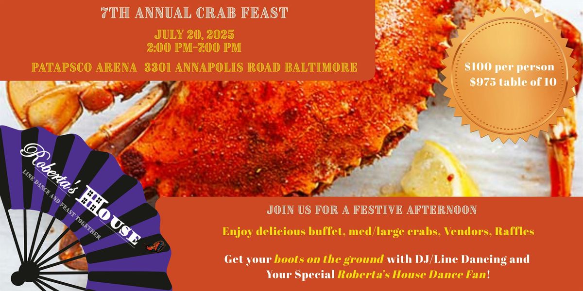 Roberta's House 7th Annual Crab Feast, 20 July | Event in Baltimore | AllEvents