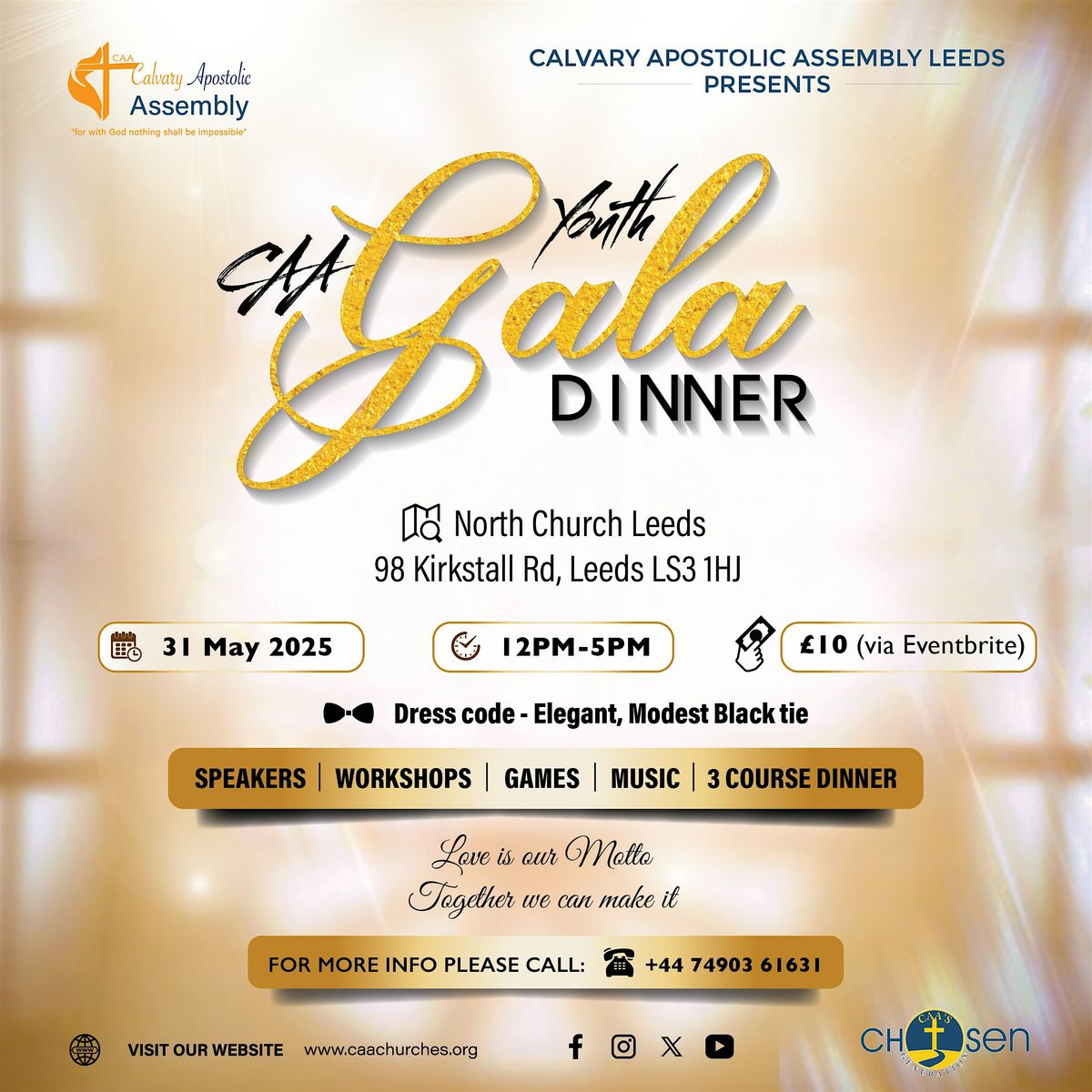 CALVARY APOSTOLIC ASSEMBLEY YOUTH GALA, 31 May | Event in Leeds | AllEvents