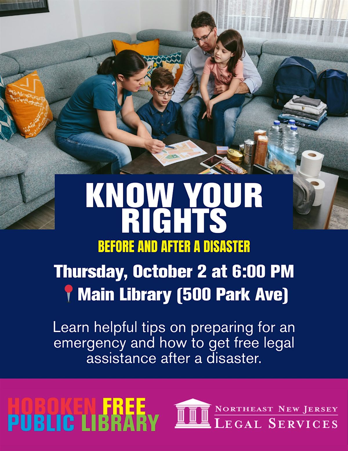 Know Your Rights: Before, during, and after a disaster, 2 October | Event in Hoboken | AllEvents